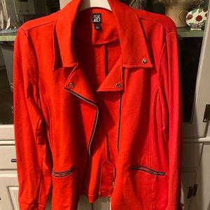 Red zippered jacket